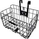 Folding Bike Front Basket Bicycle Wire Basket with Handles Easy Installation on Front Handlebar