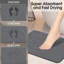 ZIKIBL Stone Bath Mat Diatomaceous Earth Shower Mat Non-Slip Super Absorbent Diatomite Stone Mats for Bathroom Floor Quick-Drying Easy to Clean (24''x 16'' Grey)