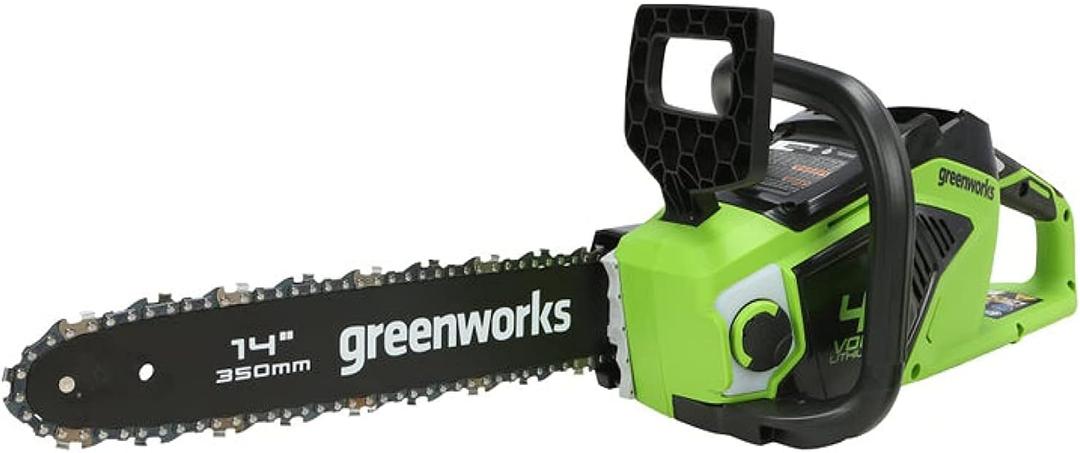 Greenworks 40V 14" Cordless Chainsaw, Electric Cordless, (Great For Storm Clean-Up, Pruning, and Camping) Tool only