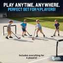Premier Sports - Kids Hockey Set (4) Sticks, (2) Mini Goals, (1) Foam & (1) Standard Balls Complete Beginner Set for Ages 3-9