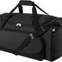 Gym Bag for Men - 55L Black Durable Large Duffle Bag for Travel, Workout, Fitness & Sport