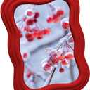 Isaac Jacobs 4x6 Matte Red Curved Deco Frame for Tabletop and Wall Display, Decorative Art, Design, Home Décor, Gift (4x6, Matte Red)