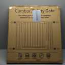 Cumbor 29.7-46" Baby Gate for Stairs, Mom's Choice Awards Winner-Auto Close Dog Gate for The House, Gifts for Mom, Easy Install Pressure Mounted Pet Gates for Doorways, Black