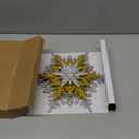 Brizled Christmas Tree Topper, 9.25 Snowflake Christmas Tree Top with 20-ct Lights, 120V Plugin Silver & Gold Glitters Plated Snow Flake Xmas Tree Star Topper for Christmas Tree Home Holiday Decor