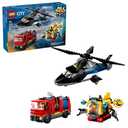 LEGO City Helicopter, Fire Truck & Submarine Remix Kids Toy - 3 Building Toys in 1 for Boys and Girls, Ages 7+ - Gift Idea for Birthdays - with 3 Minifigures - 60462 unopened