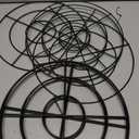 TCBWFY 8 Sets Peony Support Cage, 12" Dia x 24" High, Heavy Duty Metal Plant Support, Grow Through Hoops Grids, 4mm Legs, Round