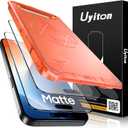 Uyiton for iPhone 15 Pro Max Matte Screen Protector, Anti-Fingerprint [Easy to Install] Anti-Reflection Shatterproof Full Coverage [Case Friendly] Anti-Glare 9H Tempered Glass Screen Cover, 2 Packs