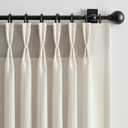 90 Inches Long Pinch Pleated Semi Sheer Curtains,Ivory Beige Linen Blended Light Filtering Window Curtains 90 Length 2 Panels for Living Room Bedroom Pinch Pleat Drapes with Hooks 2 Panels