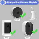 honecumi [3 Pack] Compatible with EufyCam 2C/2C Pro/2 Pro/E20/E40 and Google Nest Cam Wall Mount Weatherproof, 360 Rotation Adjustable, Secure & Easy Installation for Indoor/Outdoor Use  White