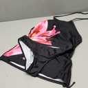 Floerns Women's Two Piece Tankini Swimsuits Floral Halter Drawstring Bathing Suit Swimwear, L