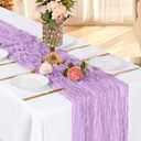 3 Pack Lavender Cheesecloth Table Runner, 17 x 108 Inch, Gauze Cheese Cloth Table Runner Rustic Sheer Runner for Wedding Birthday Party Baby Shower Table Decor(Lavender)