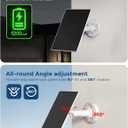 Outdoor Solar Charger for Ring Doorbell Compatible with Plus/Pro/3/3+/4, 4W Weatherproof Solar Panel with Built-in 5200mAh Battery, 13ft Cable & 360 Adjustable Mount for Video Doorbells
