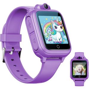 Smart Watch for Kids, Kids Watch with 26 Games Camera Video Recorder Music Alarm Calculator Calendar Flashlight Stopwatch Pedometer, Fun Birthday Gifts Girls Watch Toys for 4-16 Year Olds Purple