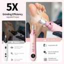 Electric Nail Drill Kit, Nail Filer Electric with LCD & Lamp, Rechargeable Pedicure Tools for Feet, Toenail Grinder for Thick Toenails, Cordless Nail Dremel Tools for Women & Men