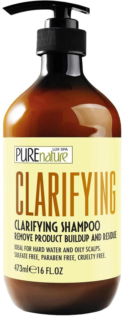 Clarifying Shampoo - Sulfate Free Deep Cleansing for Oily Scalp Treatment - Buildup and Excess Oil Remover - Salon Professional Paraben Free Formula - For Women and Men - Ideal for Swimmers - 16 Fl Oz