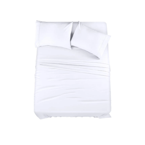 Utopia Bedding Full Sheet Set – 4 Piece Bed Sheets for Full Size Bed, Soft and Breathable Microfiber, Includes 1 Fitted Sheet, 1 Flat Sheet and 2 Pillowcases (White), Full