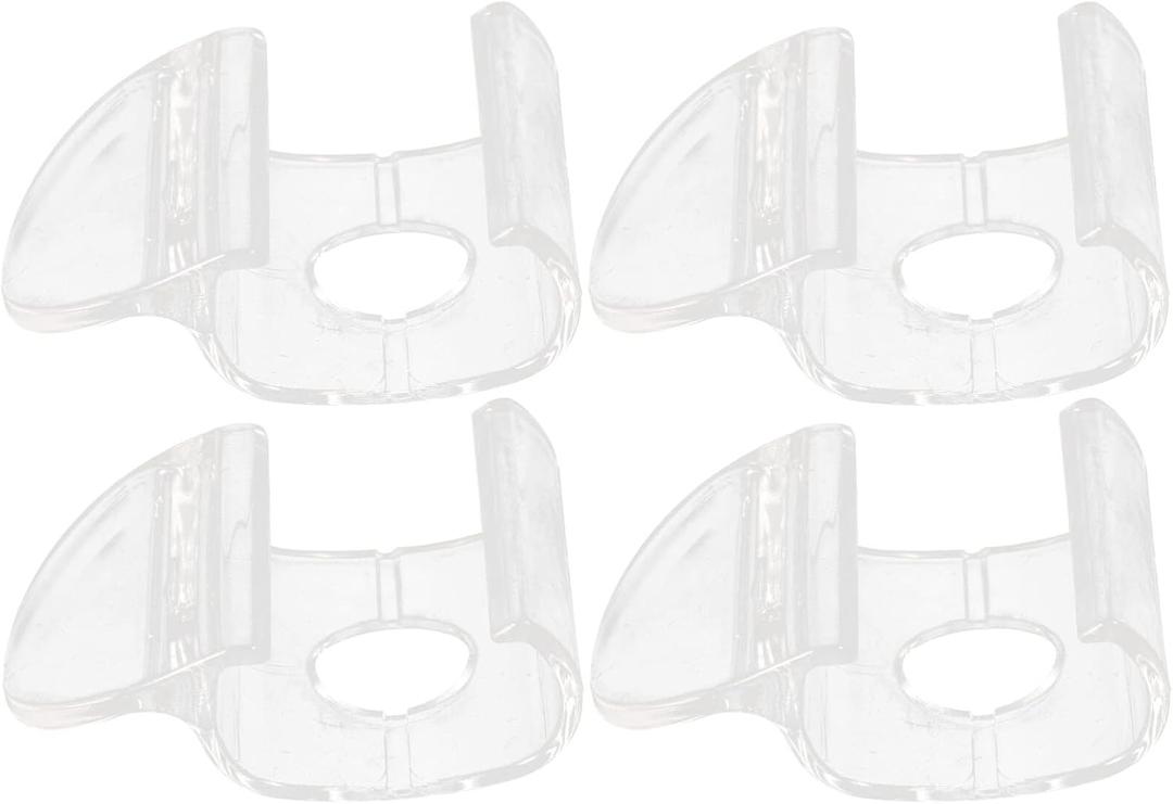 Angoily 4pcs Cordless Shade Handles Transparent Pulls for Roller Window Shades Blind Accessories Easy Installation Compatible with Roller Blinds