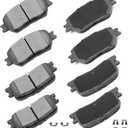 cciyu D908 D885 Front & Rear Brake Pads 2002-2004 For Toyota For Camry,2005-2006 For Toyota For Camry 2.4L,2005-2006 For Toyota For Camry 3.0L -(Only Fit 4-Wheel Disc Brakes and Models Made in Japan)