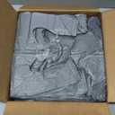 Fuxury 500 Count Plastic Grocery Bags with Handles Grey 11.5" x 6.5" x 21", T-shirt, Trash, Take Out, To Go, Restaurants, Retail Shopping Bags in Bulk for Small Business (Made in USA)