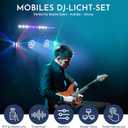Telbum DJ Lights Stand for Parties - Professional 5in1 LED DJ Lighting System with Stand, DMX512, Sound Activated Stage Lights Package for Wedding Live Band Disco Club Gig Bar Booth Show Events