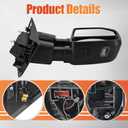 RH Passenger Side Mirror Compatible with Ford F250 F350 F450 2017-2022 Support Manual Folding Power Glass Adjust Heated with BSM Signal Light with Turn Signal & Puddle Light Temp Sensor