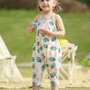RAISEVERN Toddler Girls Halter Backless Romper Baby Kid Jumpsuit Pants Clothes with Pocket Size 1-6 T (Green)