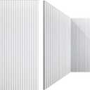 Woanger 5 Pack Large Acoustic Panels 47x24x0.4 Inch Sound Dampening Panels Self-Adhesive Noise Absorbing Sound Proof Wall for Echo Absorption for Home Studio Office Game Room(White)