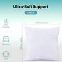 ROYALE LINENS 24 x 24 Pillow Insert - Down Alternative Throw Pillows Insert - Square Pillow Pack of 1 White - Bed & Couch Pillows - Inner Cushion for Bed, Cushion for Living Room - Shams Stuffer