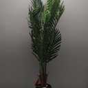 Glitzhome Artificial Palm Tree 3.5FT Faux Palm Plant in Pot for Modern Home Office Living Room Floor Decor Indoor