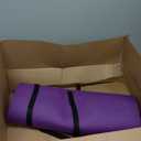 Gaiam Essentials Thick Yoga Mat Fitness & Exercise Mat with Easy-Cinch Carrier Strap, Purple, 72"L X 24"W X 2/5 Inch Thick, 10mm