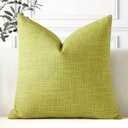 OTOSTAR Linen Throw Pillow Cover Set of 1 Decorative Square Pillowcases Cushion Covers 16x16 Inch for Home Decor Sofa Bedroom Car 40 x 40CM Sage Green