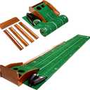 Putting Green Golf Practice Putting Mat Indoor with Automatic Ball Return Putting Game Training Mat Gift for Beginners and Golfers