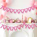 2pcs Pink Bow Decorations,Pink Satin Bow Garland Coquette Birthday Decorationsfor Bridal Shower Bachelorette Party (Hot Pink)