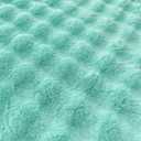 Sky Blue Rabbit Plush Area Rug for Bedroom Living Room Sofa,8'X10' Faux Fur Fluffy Shaggy Rectangular Square Rug for Kids Teen Girls Room,Furry Carpet Rug for Nursery Baby Room Decor for Teenage