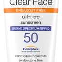 Neutrogena Clear Face Sunscreen Lotion for Acne-Prone Skin, Broad Spectrum SPF 50, Sunscreen for Face & Oily Skin, Oil-,Fragrance- & Oxybenzone-Free, Water Resistant, Matte, Unscented, 3 Fl Oz