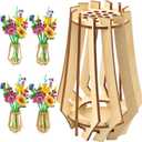 Wooden Vase for Lego Flower Bouquet - Display Stand for Roses, Cherry Blossom, Sunflower, Tulips, Daffodils, Lotus - Gift for Flower Building Set Lovers