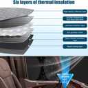6 Layers Semi Truck Window Shades Custom Fit Peterbilt 579 2022-2025, 3 Set Front Windshield and Side Windows Foldable Sun Protector Privacy Cover