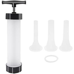 Hoypeyfiy Homemade Sausage Maker Kitchen Sausage Stuffer Tool Manual Meat Filling Machine with 3 Stuffing Tubes