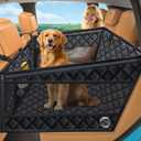 URPOWER Hard Bottom Dog Car Seat for Large Medium Dogs, Dog Back Seat Extender with 3-Sided Hard Boards, Waterproof Pet Backseat Cover Dogs Hammock for Large Cars, Trucks and SUVs, Holds up to 200 lbs