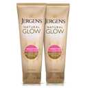 Jergens Natural Glow Self Tanner Body Lotion, Daily Sunless Tanning, Medium to Deep Skin Tone, Daily Moisturizer with Coconut Oil, Vitamin E and Antioxidants, 7.5 Oz, Pack of 2