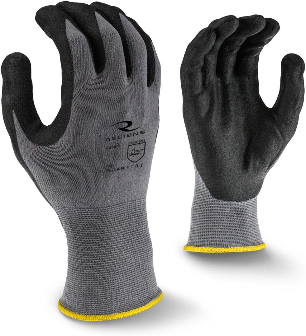 Radians RWG13S Nylon/Spandex with Foam Nitrile Gripper Glove (Small (Pack of 1))