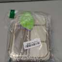 Bento Box Adult Lunch Box, Containers for Adults Men Women with 4 Compartments, Lunchable Food Container with Utensils, Sauce Jar, Muffin Liners, 40 Oz/5 Cup, Microwave & Dishwasher Safe, Brown (1200ML)