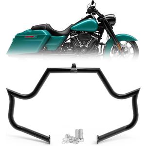 Black Engine Guard Highway Bar Crash Bar for Harley Davidson Touring Road Glide Road King Street Glide Electra Glide CVO and Trike Models 2009-2023