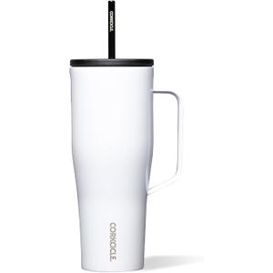 Corkcicle Cold Cup XL Insulated Tumbler with Handle, Lid, & Straw, Berry Punch, 30 oz  Reusable Cupholder Friendly Water Bottle Keeps Drinks Cold 12hrs
