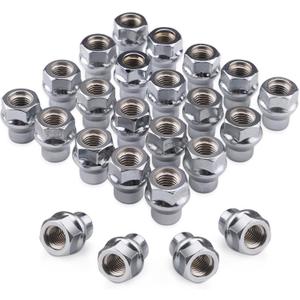 Richeer 24PCS 12x1.5 Chrome Extend Open Lug Nuts, 0.27 inch(7mm) Shank M12x1.5 Thread Aftermarket Wheels Lug Nuts for Tacoma 4Runner Tundra FJ Cruiser Ventury Sequoia Fortuner Land Cruiser HILUX GX460