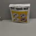 Cat Tunnel with Cat Bed for Indoor Cats, Under Christmas Tree Soft Plush Peekaboo Cat Cave Donut Tunnel, Multifunctional Playground Toys Hideplace for Kittens, Rabbit, Ferret (Grey)