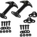 RAMPAGE PRODUCTS Hood Catch Kit for Jeep Wrangler/CJ | Pair, Steel, Black | 7601 | Fits 1945-1949 Jeep CJ2A / 1954-1983 Jeep CJ5 / 1976-1986 Jeep CJ7 / 1942-1945 Willys / 1987-1995 Wrangler YJ