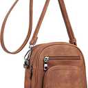 FADEON Small Purses for Women Crossbody Bags, Designer PU Leather Mini Cross Body Purse Travel Shoulder Bag Card Slots