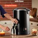 VEVOR 20Lbs Wax Melter for Candle Making, Fast and Even Heating, with Easy Pour Spout and Temperature Control, Hourglass Base for Non-Stick Smooth Flow, Wax Melting Pot for Making Candles Soaps, Large