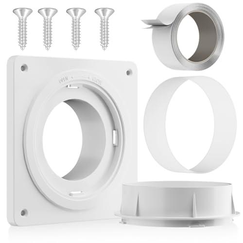 Hon&Guan Dryer Vent Connector, Twist Lock Dryer Hose Vent Kit with Quick Connect & Disconnect, Dryer Vent Wall Plate Fits 4 Inch Ducting for HVAC Ventilation, with Tape Hon&Guan Dryer Vent Connector, Twist Lock Dryer Hose Vent Kit with Quick Connect & Disconnect, Dryer Vent Wall Plate Fits 4 Inch Ducting for HVAC Ventilation, with Tape